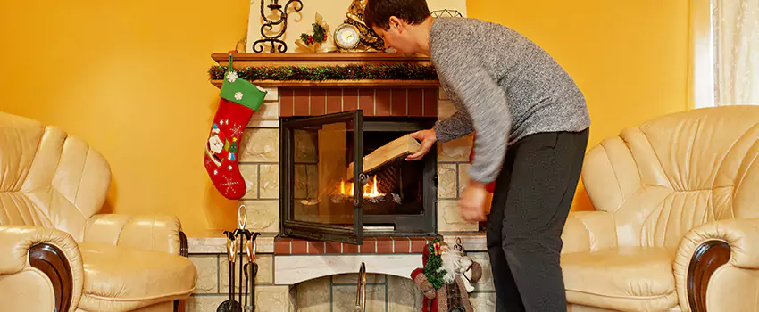 Rusted Metal Fireplace Restoration in Mableton, Georgia