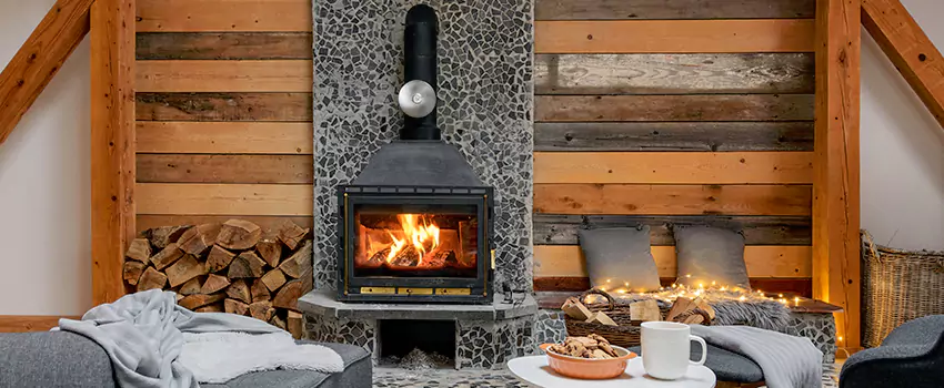 Thelin Hearth Products Direct Vent Gas Stove Fireplace Inspection in Mableton, Georgia